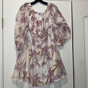 Off the shoulder floral print dress